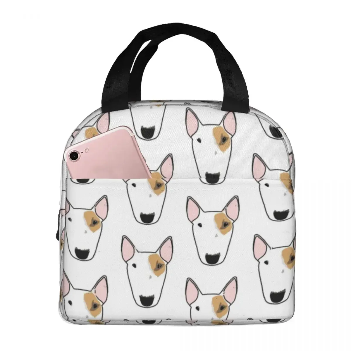 Pudsey English Bull Terrier Thermal Insulated Lunch Bags Lunch Container Food Bag High Capacity Tote Lunch Box Outdoor Boy Girl