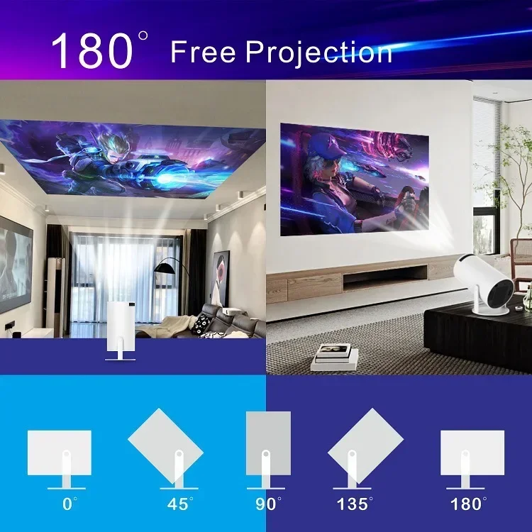 Projector Home 4K portable LCD ultra high definition living room wall projection wireless same screen projector