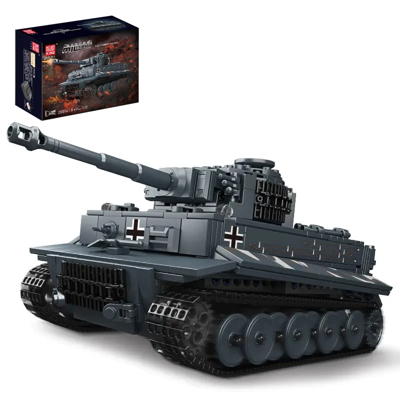 

800PCS Tiger Tank Building Blocks MOC MouldKing 20014 Military Battle War Weapons Model Brick Puzzle Toys Gift for Kids Adult