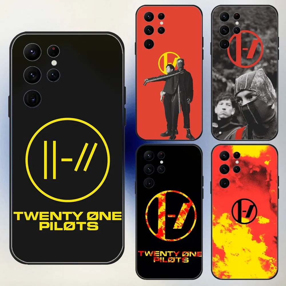 T-Twenty one pilot  Phone Case For Samsung S24,23,22,30,21,10,9,Ultra,Plus,Lite,FE,5G Black Soft Case