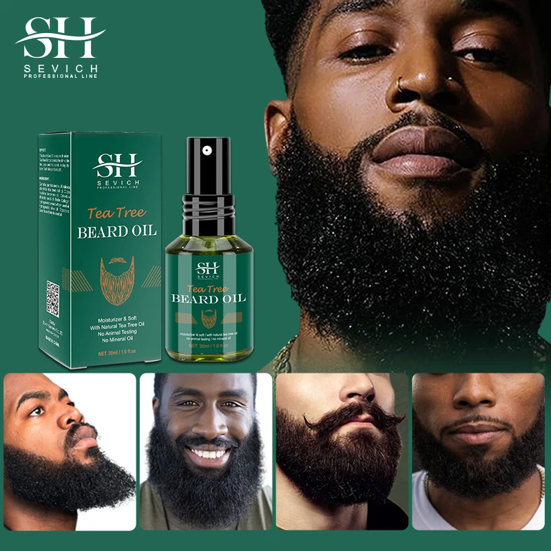 Sevich  Tea Tree Growth Beard Oil Fast Effective Beard Growth And Clean Skin Thick & Supple Beard Care Essence For Men 30ml