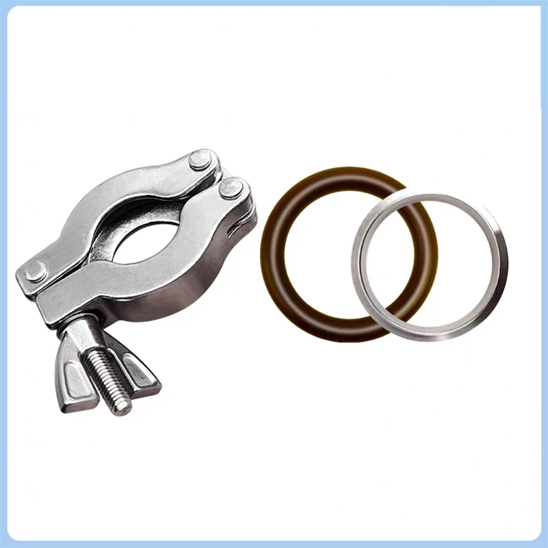 

KF16 KF25 KF40 KF50 SS304 Stainless Steel Vacuum Clamp fitting Connection with Centering Bracket & Fluorine O-Ring