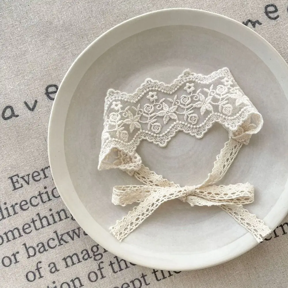 

Baby Girl Headdress White Lace Headband Floral Newborn Baby Headband Gift Summer Hairband Baby's Photo