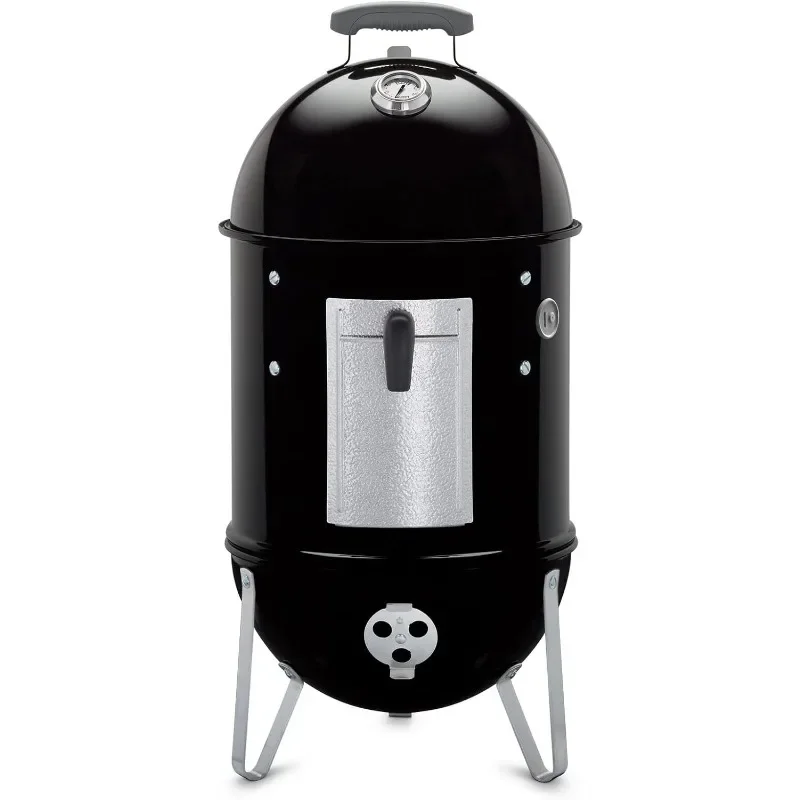 Weber 14,5 Zoll Smokey Mountain Cooker, Holzkohleraucher, schwarzer Grill Outdoor-Campingofen