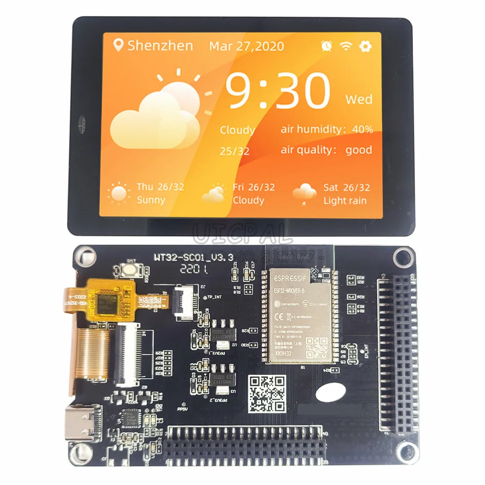 3.5 Inch WT32-SC01 ESP32 LCD Screen Module 320*480 Serial Port Display 2.4 GHz Wifi Bluetooth 4MB SPI Flash and 8MB PSRAM