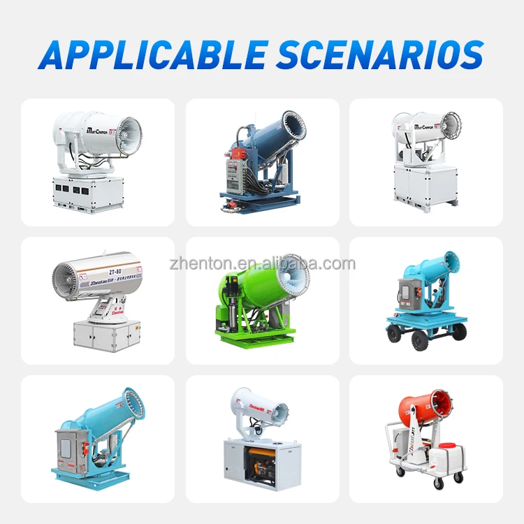20-meter PLC control - Dust suppression at construction sites - Engineering cooling and dust prevention Irrigation fog cannons