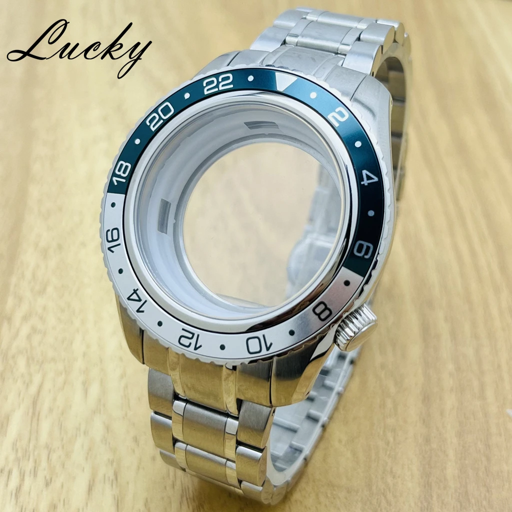 

Корпус часов 44 мм, циферблат GMT 32 мм, зеленый безель, внутреннее теневое кольцо, циферблат, безель, аксессуары для часов, для механизмов NH34, NH35, NH36