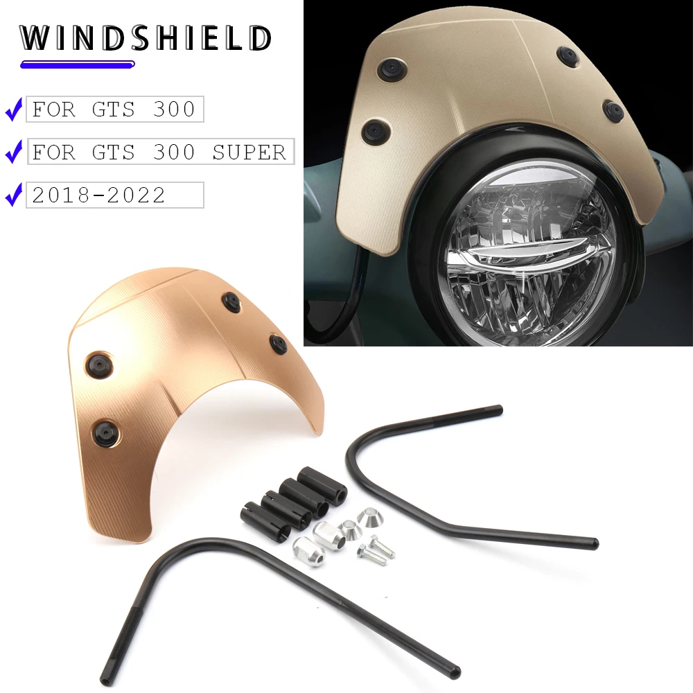 

Super Motorcycle Windscreen Windshield Wind Shield Screen Protector For Vespa GTS300 SUPER GTS 300 2018 2019 2020 2021 2022