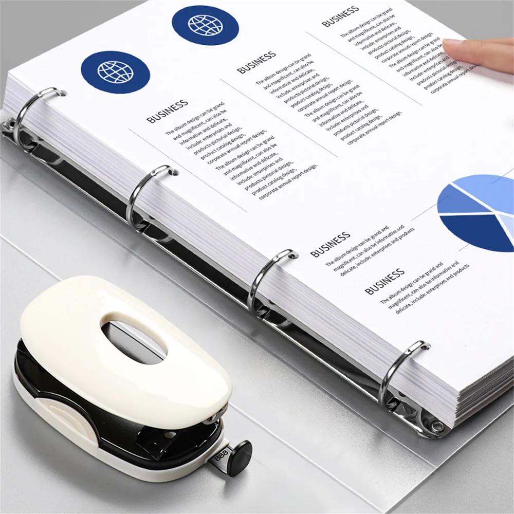 A4 Binder 4 Hole Binder D-Type Punch Folder Office Storage File Ring Waterproof Test Paper Data Storage Folder Learning Supplies