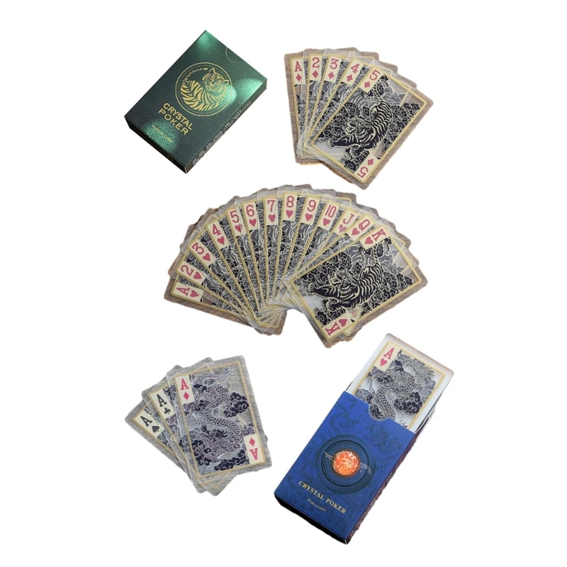 Waterproof Clear Table Game Card PVC Plastic Playing Card Portable Small Card for Family Game Birthday Party