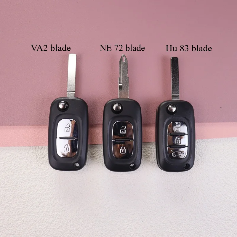 Carcasa para Llave de Coche Renault Clio 3, Kangoo, Master, Modus, Twingo, Fluence, Megane 2, Duster, Symbol, Captur, Kadjar 2006