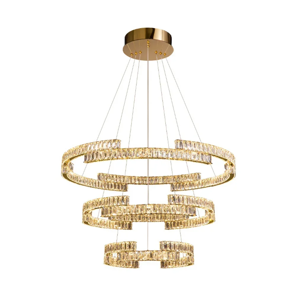 Crystal Chandelier Led Lighting Living Room Decor Luminaria Nordic Pendant Lamp Hanging Light Fixture For Dining  Bedroom