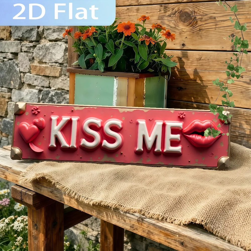 2D Flat - Wall Decoration in a Vintage 2D Flat Style Featuring a 