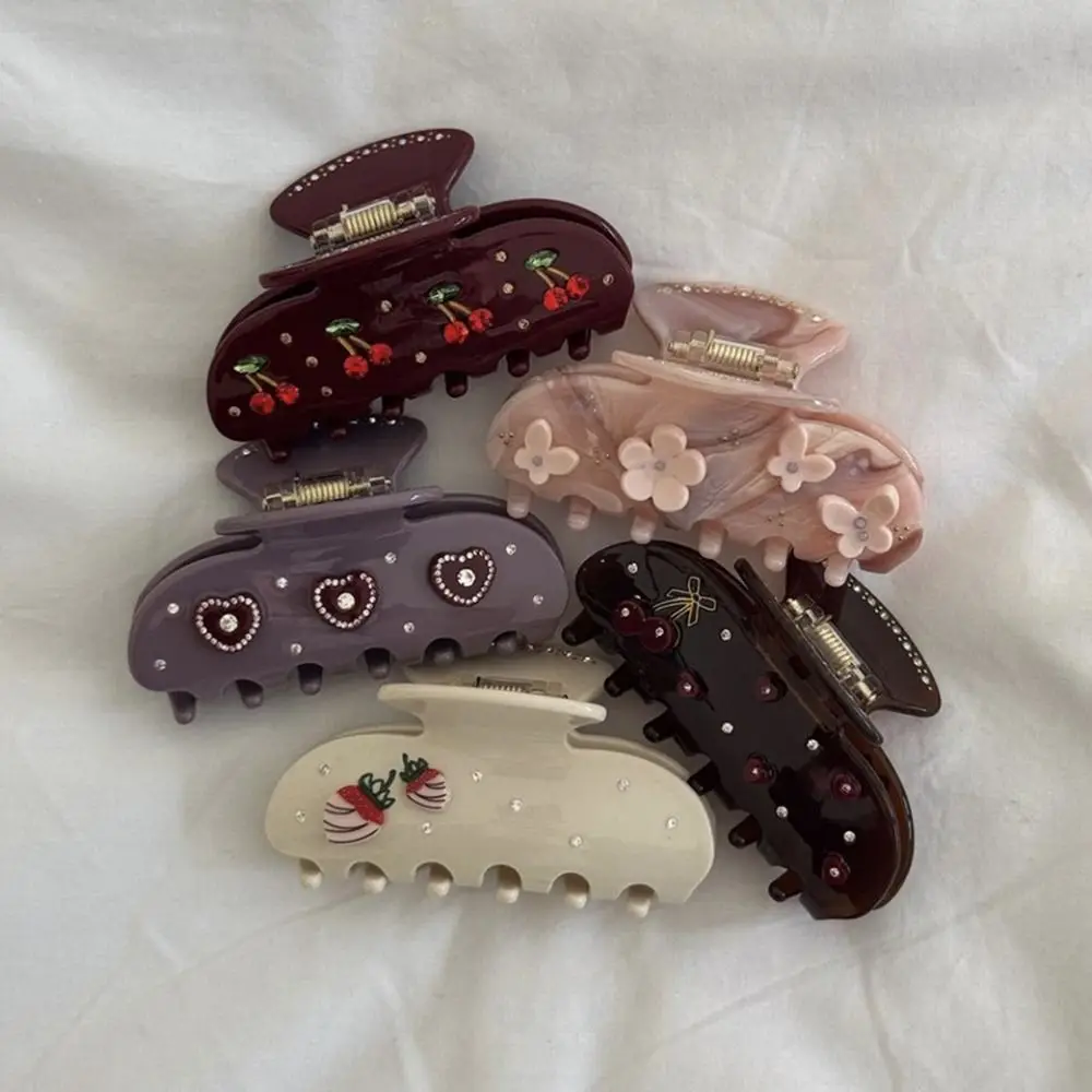 

Fashion Acetate Hair Gripper Fashion Headdress Hair Accessories Shark Hair Claw Flower Heart Series Hair Grasp Travel