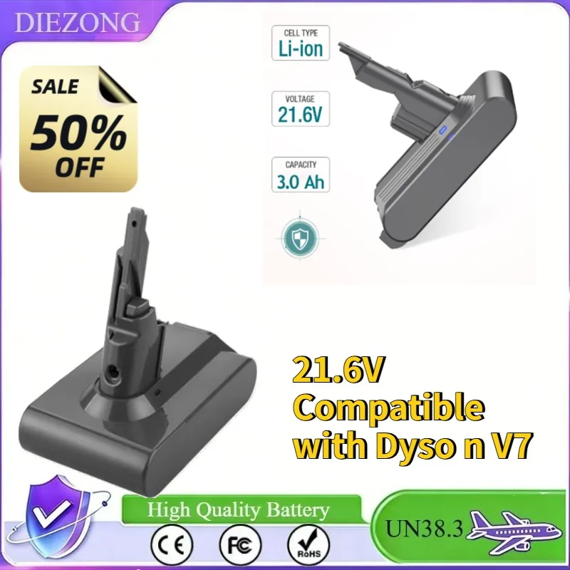 

In Stock Replacement Battery 21.6V Compatible with Dyso n V7 Vacuum Cleaner Spare Power Supply Accessory