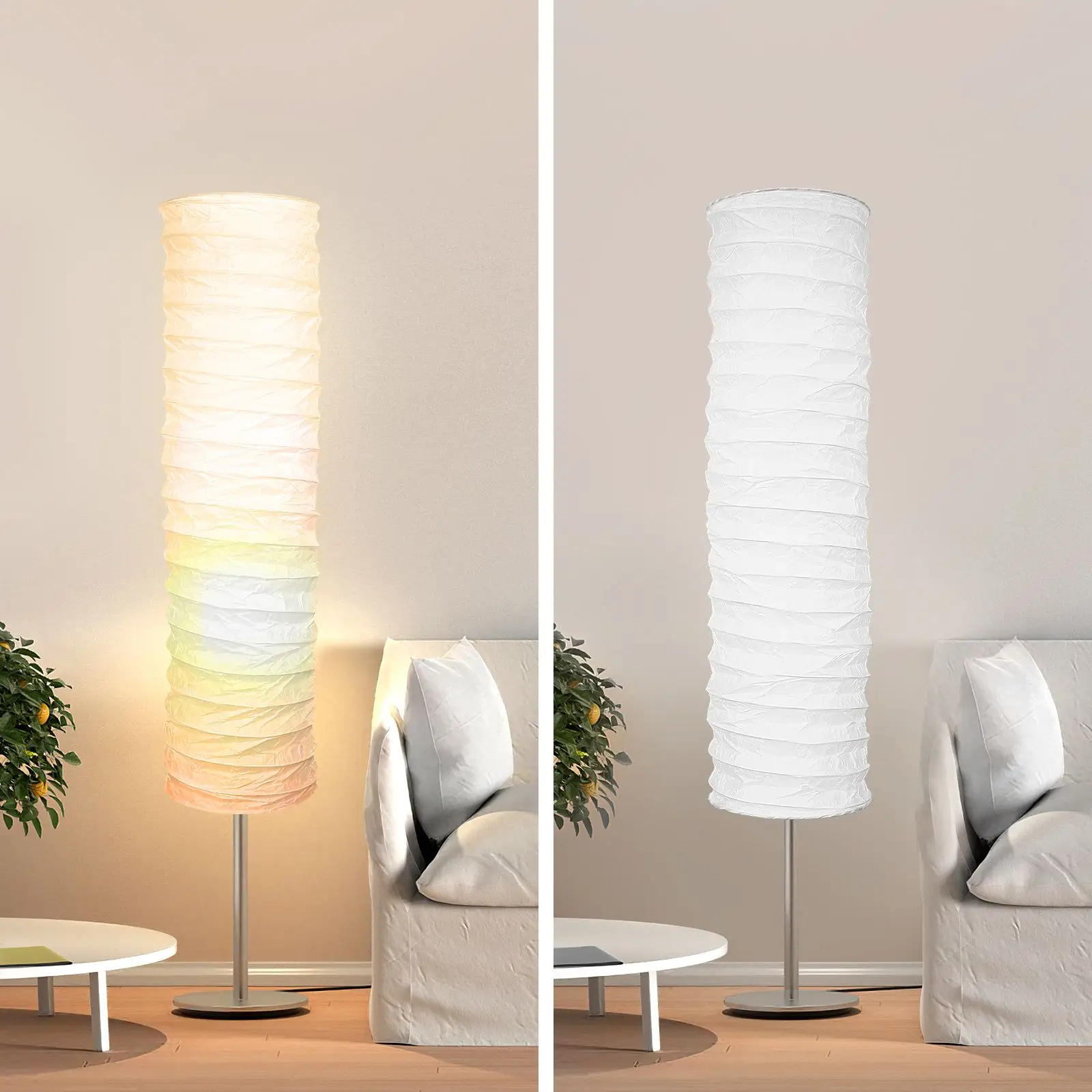 UKCOCO Paper Floor Lamp Shade Standing Decorate Lamp Shade Home Hotel Lampshade Living Room Bedroom Light Accessory