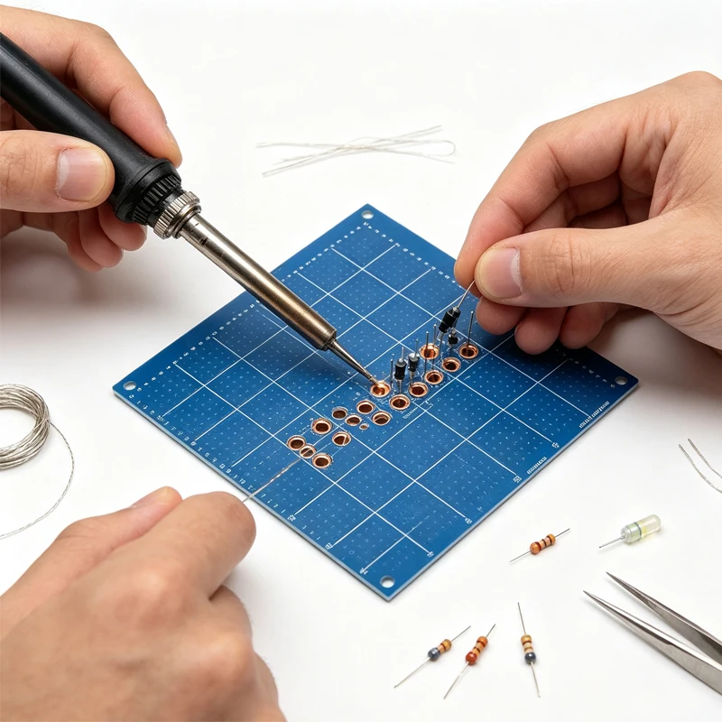 1Pcs 100x100mm Blue Single Sided Prototype PCB Board, 2.54mm Pitch Universal Printed Circuit Protoboard for Arduino Electronic D