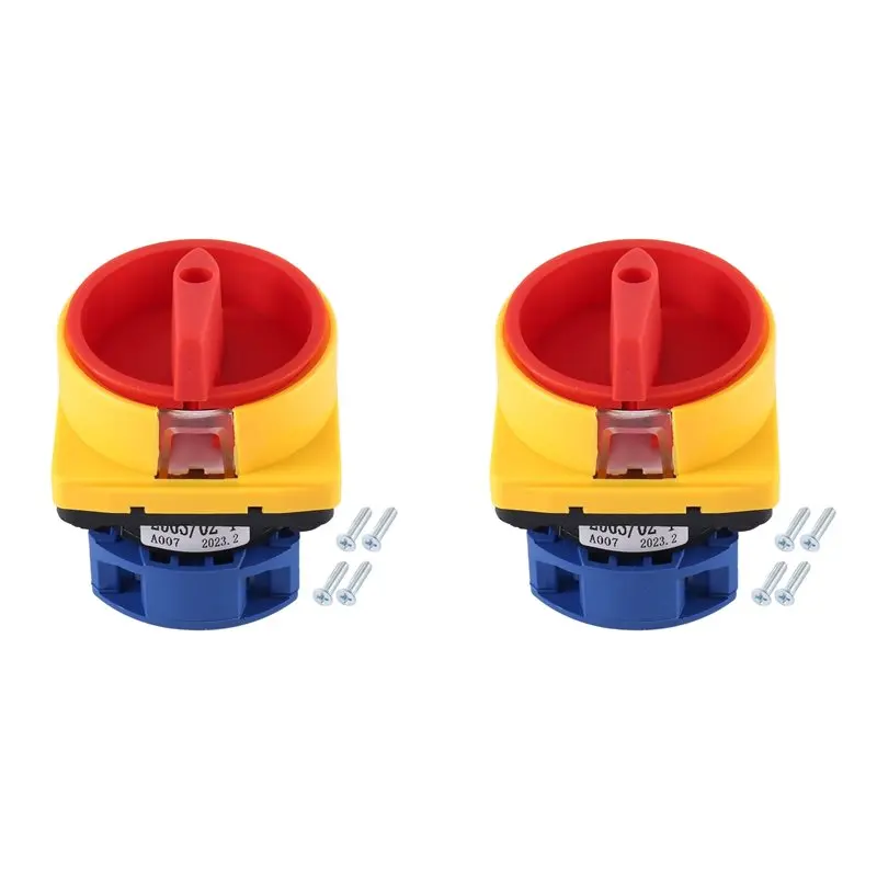 

ABUI-2X 25A Isolator Switch Changeover Switch 2 Positions Universal Cam Selector Latching Switches 550V 25A