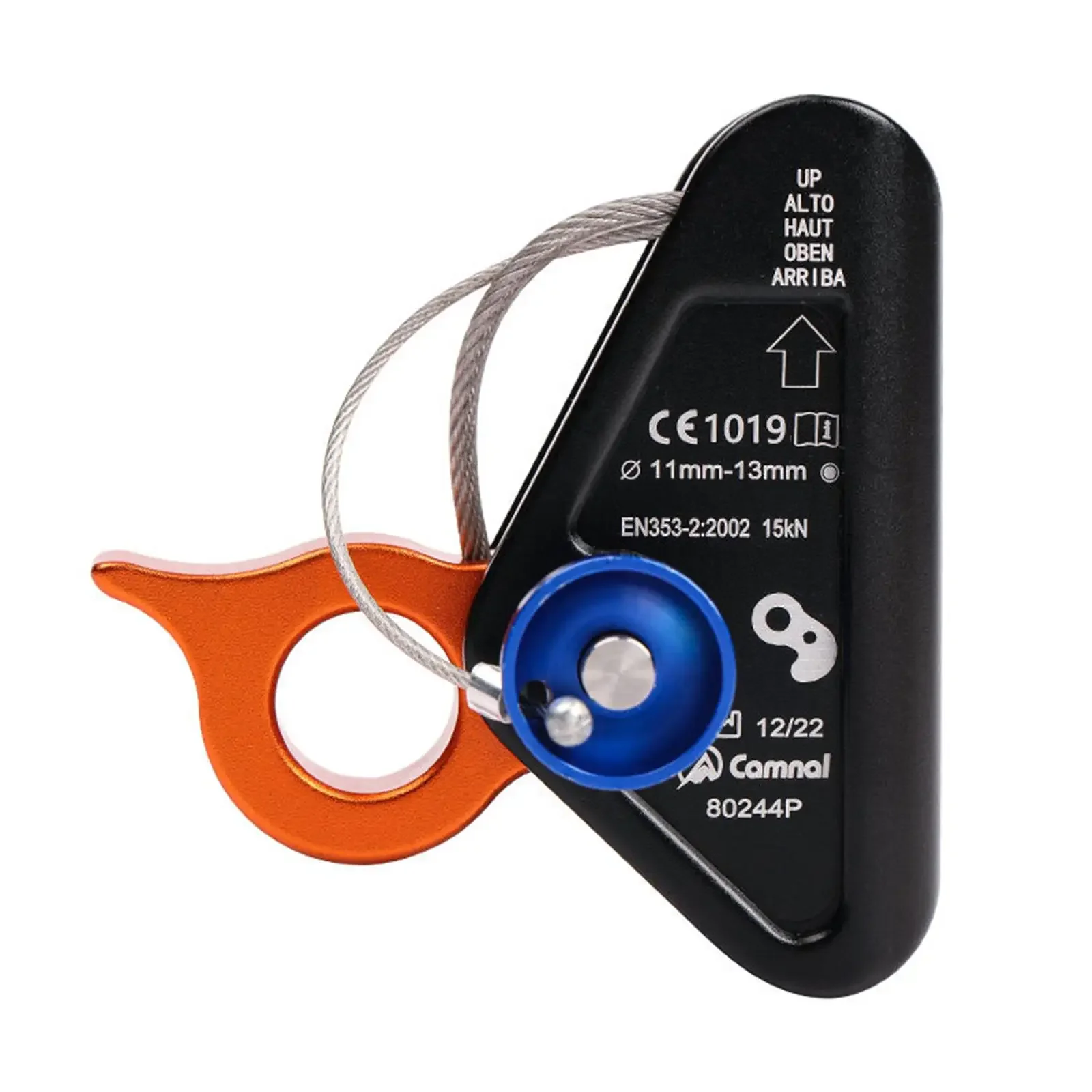 Rope Grab Ascender for Rock Climbing, Fall Protection Riser Adjuster, Climbing Rope Ascender for Rescue & Height Safety