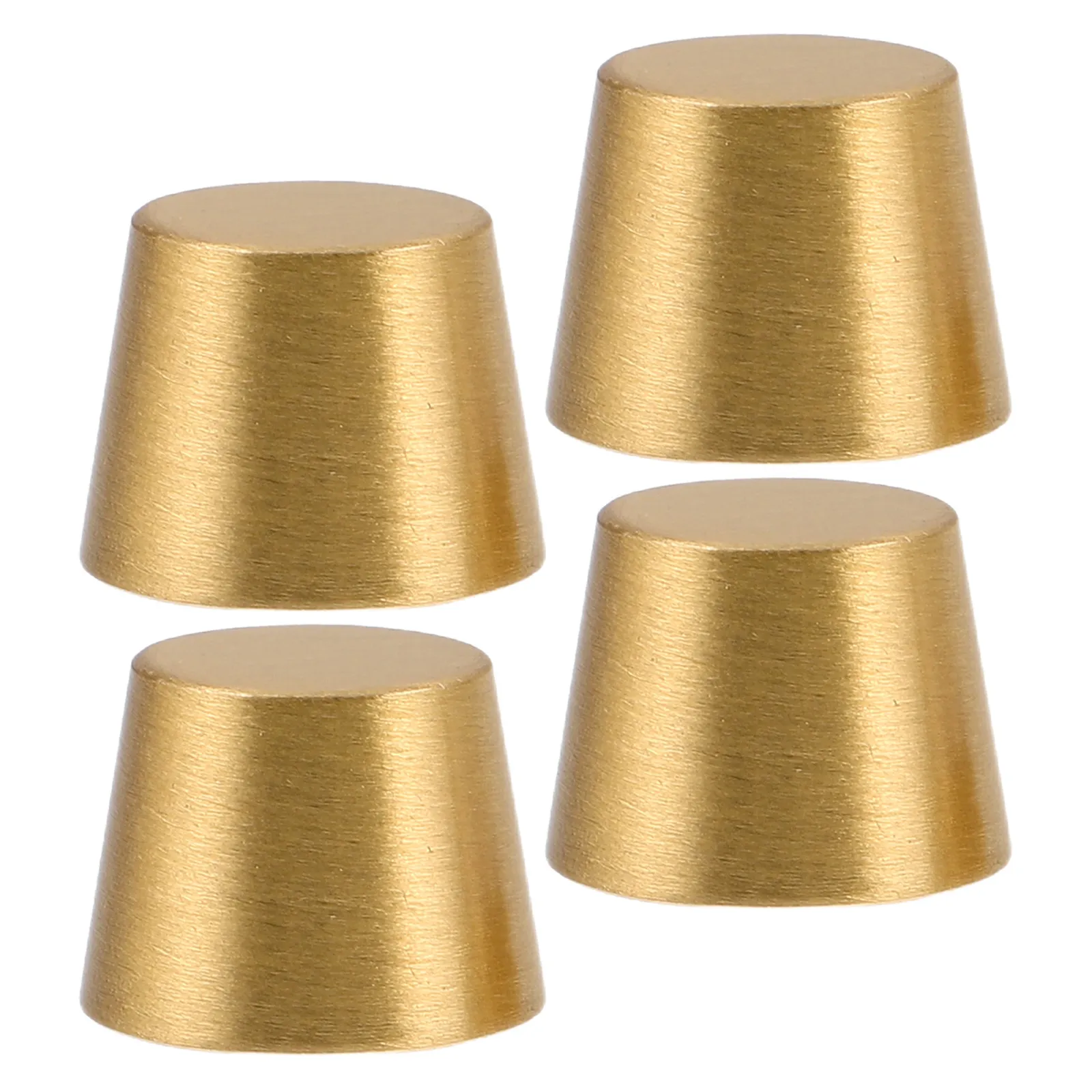 

4pcs 10MM Furniture Stabilizer Leg Decorative Brass Riser Feet Cabinet Base Support Table Foot Risers for Shelves Desks Tables