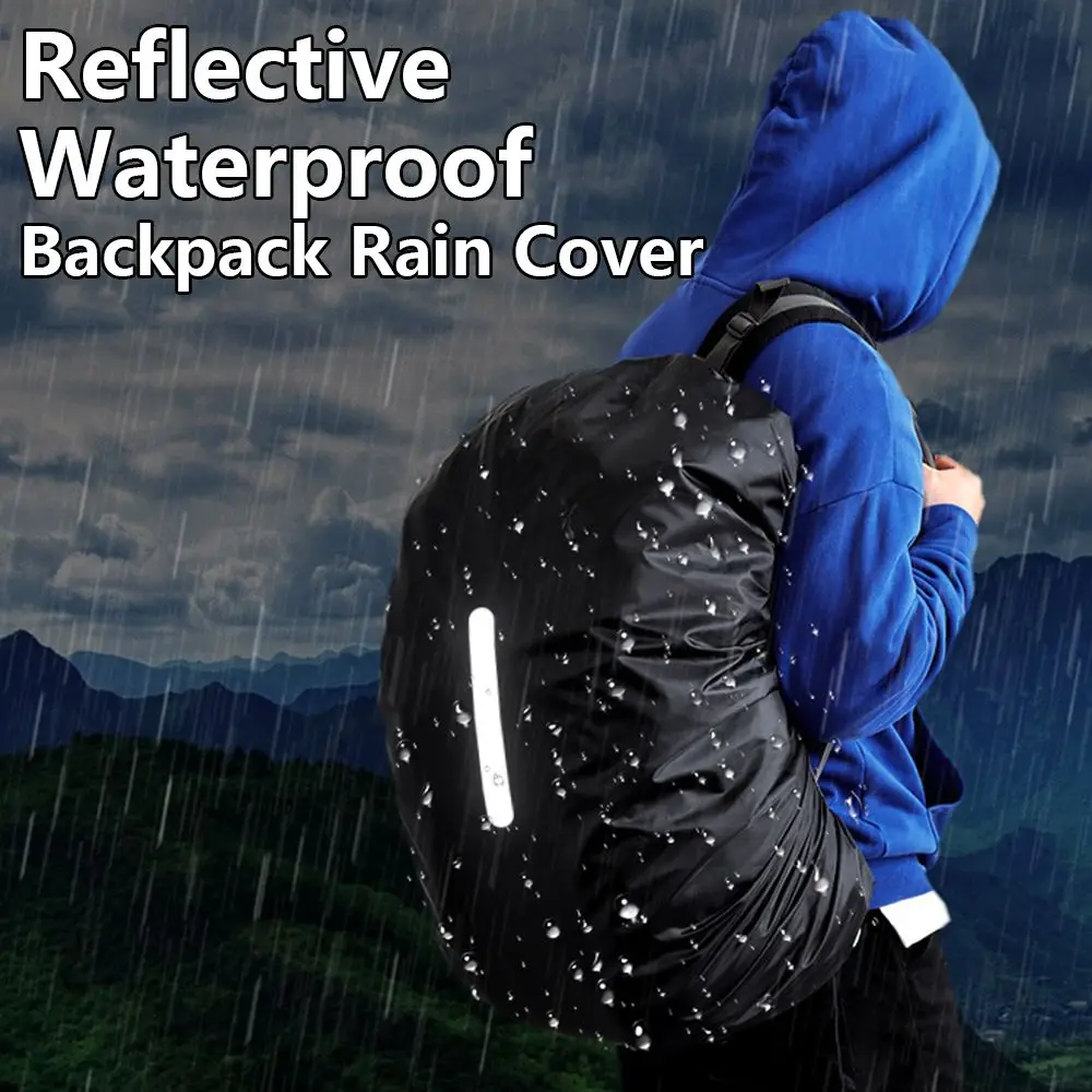 20-60LReflective Travel Rucksack Backpack Rain Cover Bag Raincoat Dustproof Waterproof Fabrics Outdoor Cycling Camping Hiking