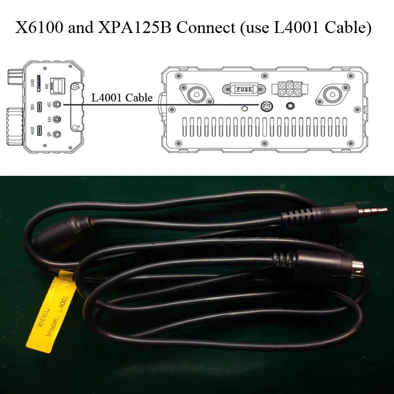 L4001 6-Core Audio Adapter Cable Dedicated for XIEGU X6100 HF Transceiver and XPA125B 1.5M
