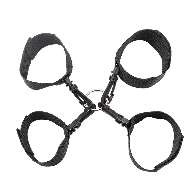 Erotic Cross-Clasp Handcuffs Ankle Cuffs SM Training Bondage Flirting Couple Adult Sex Products view 3