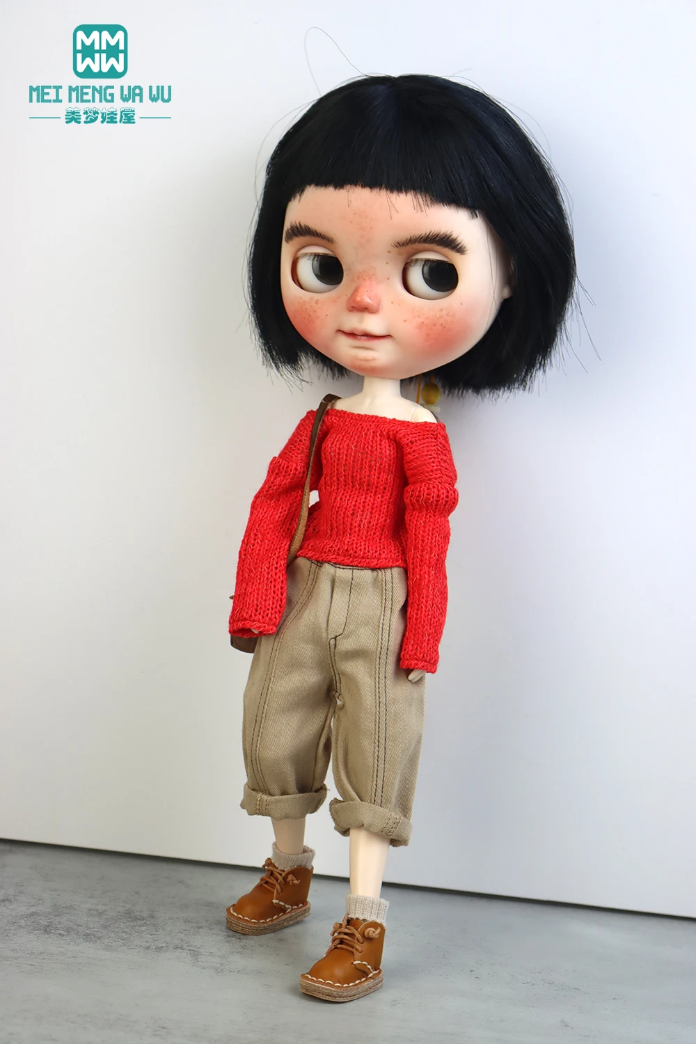 Blyth Doll Clothes Fashion Sweater Flared Pants for 28-30cm Azone OB22 OB24 Toys Gift