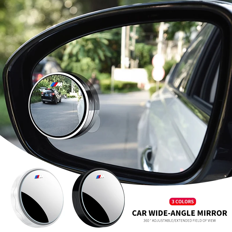 2Pcs Round Frame Convex Blind Spot Mirror For BMW M F20 E36 E92 E87 E30 E46 E91 F31 X5 E53 E34 F11 E70 F25 E53 Auto Accessories