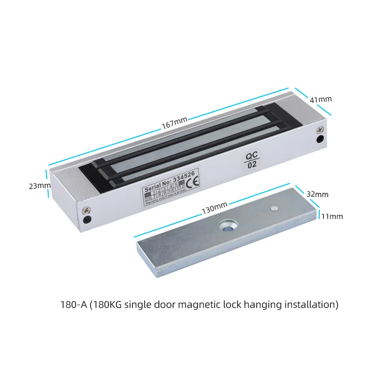 Electromagnetic lock double door single door concealed and exposed electric control lock 180KG building access control system