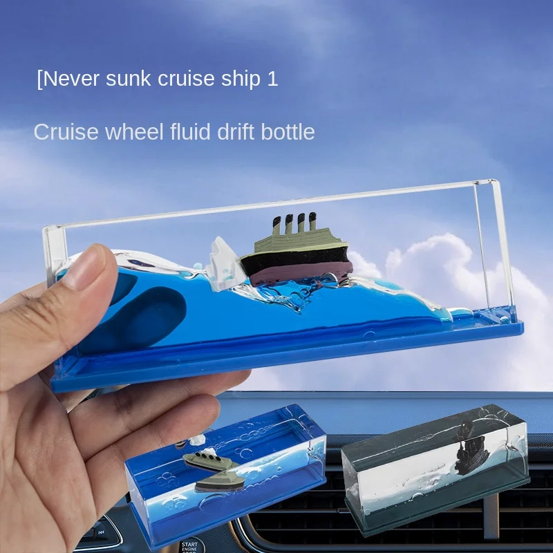 Car ornaments drifting bottles Titanic cruise ship interior supplies car dashboard decoration boat creative ornaments