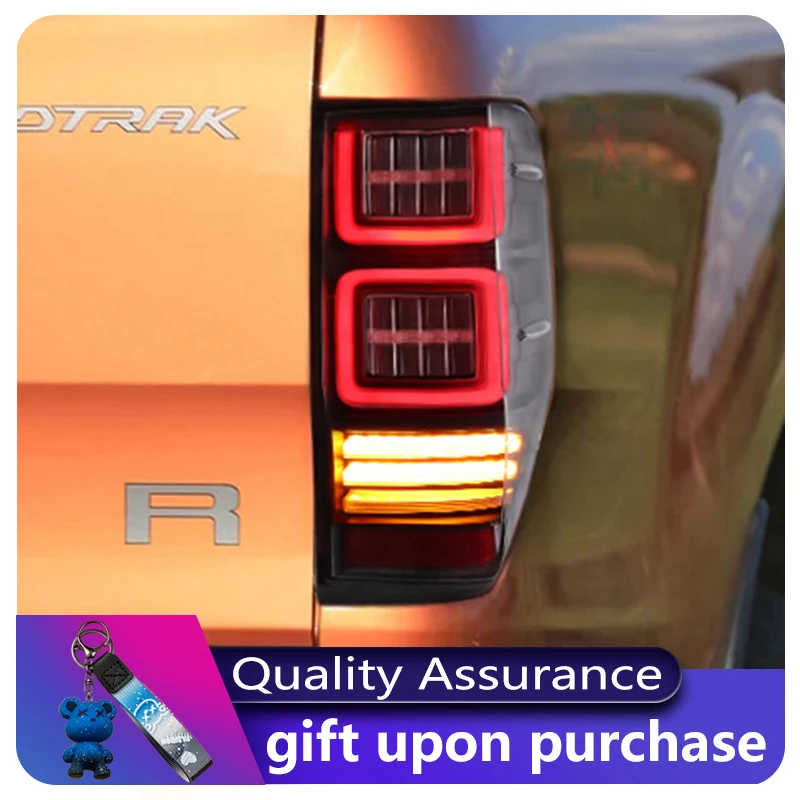 A Pair of Car Modified For Ford Ranger 2012-2018 Exterior Rear Lamp LED DRL Upgrade Taillight Assembly Auto Dynamic Accessories