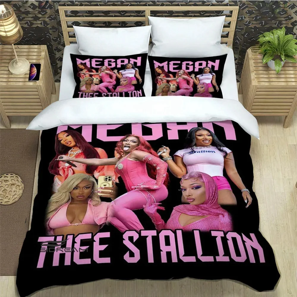 

Rapper Megan Thee Stallion Bedding Sets Exquisite Supplies Set Duvet Cover Bed Comforter Set Bedding Set Luxury Birthday Gifts