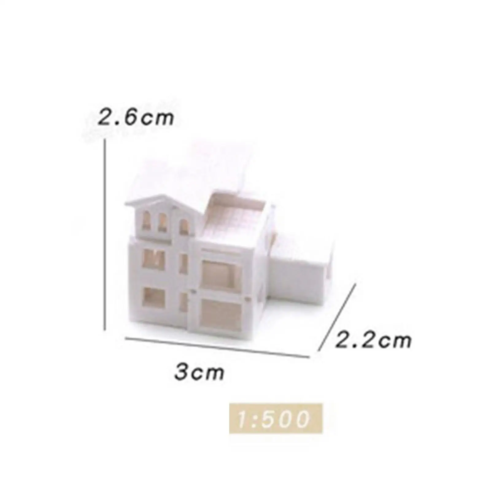 1/500 منزل مصغر فيلا وقوف السيارات مشهد ABS الديوراما الديكور غير مصبوغ طاولة الرمل مركبة للتصميم المعماري #4