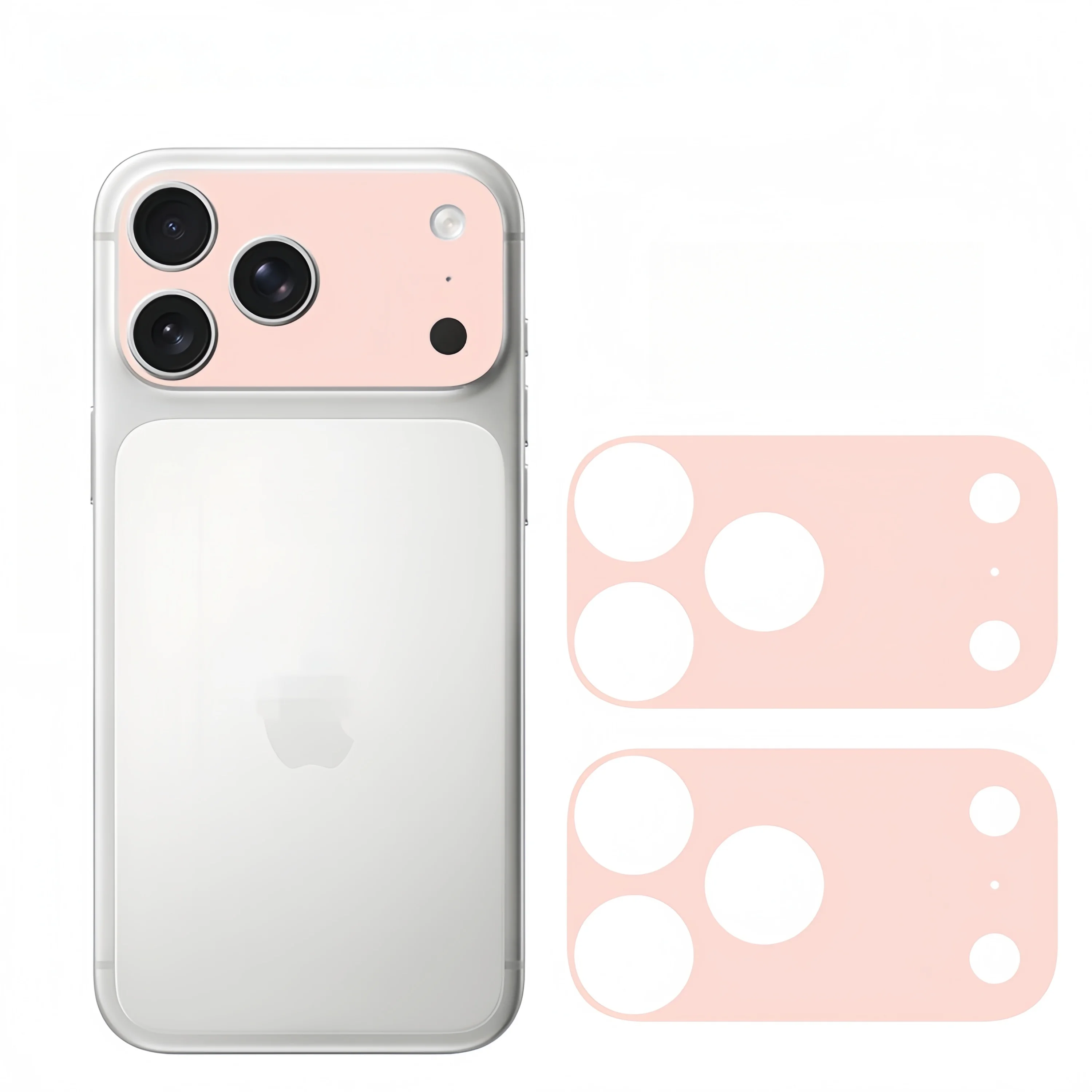 2PCS Plain Color Lens Skin sticker For IPhone 17 Pro Max 17Pro 17 Air Full Cover Anti Scratch Matte Back Camera Protective Flim