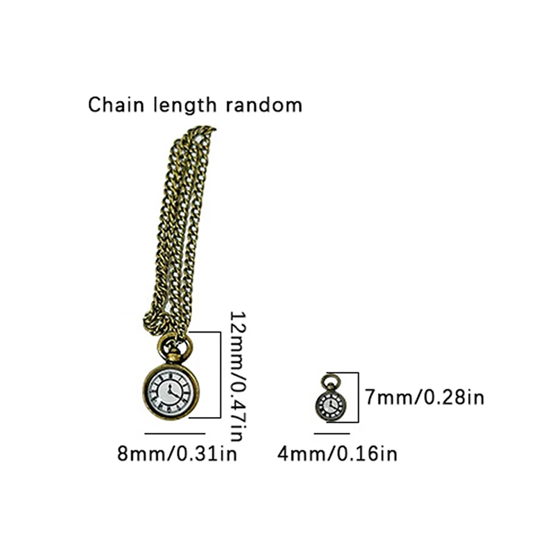 1/12 Dollhouse Simulation Vintage Pocket Watch Dollhouse Mini Decoration For Dolls Dress Up Kid Pretend Play Toy view 6