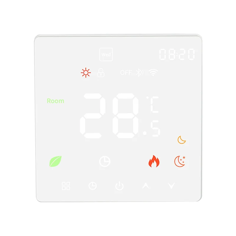 

AB47-Электрический термостат для теплого пола Tuya Wifi Smart TRV, для водогрейных котлов, с голосовым управлением, совместимый с Alexa, 3A