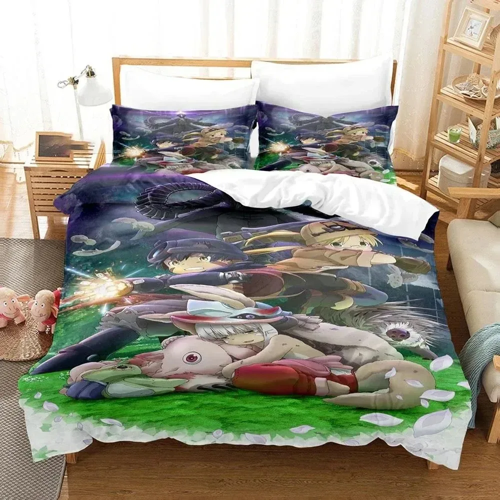 

Anime Made in abyss Bedding Set For Bedroom Soft Modern Bedspreads Comefortable Kids Duvet Cover Quilt Cover And Pillowcase