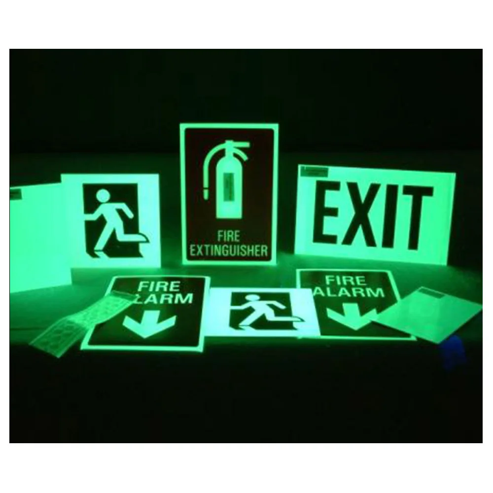 Custom Fluorescent Luminescent Photoluminescent Imo Safety Exit Road Signs Glow in the Dark Sheeting