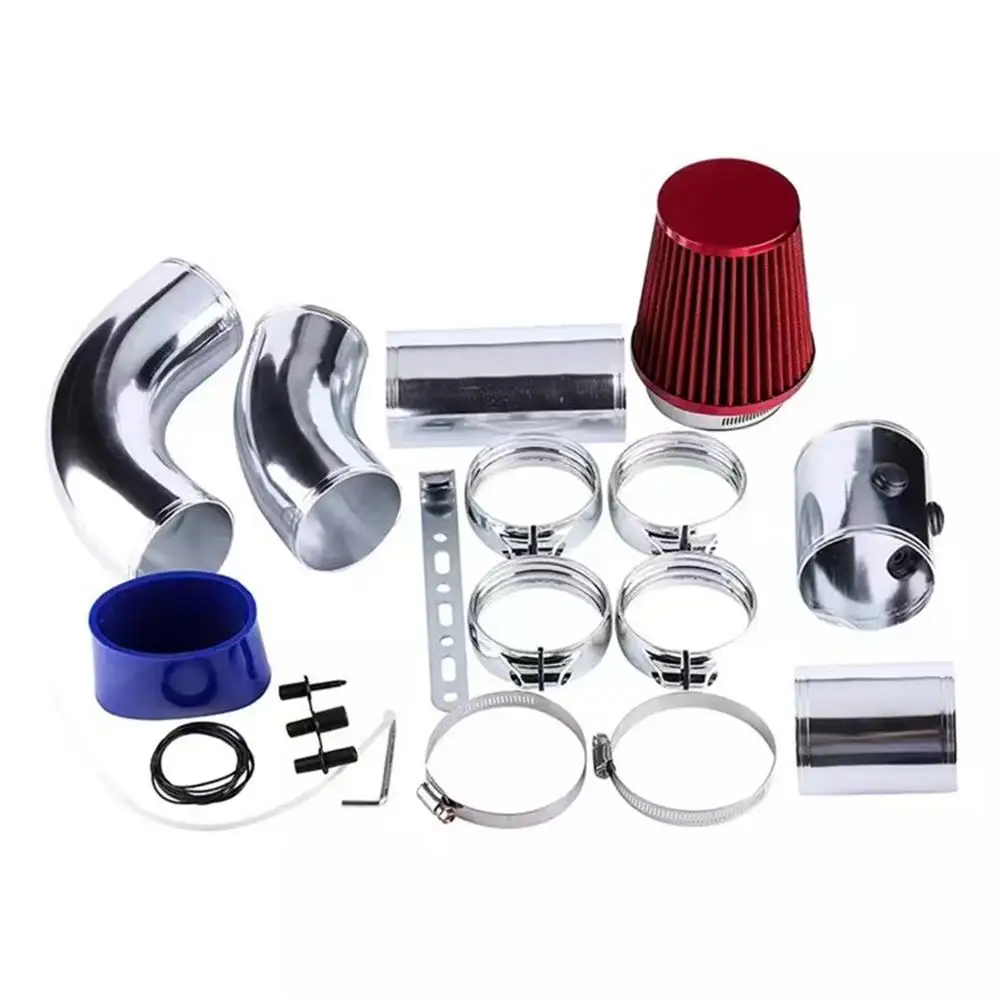 Filter 76MM universal cold air filter intake pipe combination performance induction car intake pipe hose modification kit