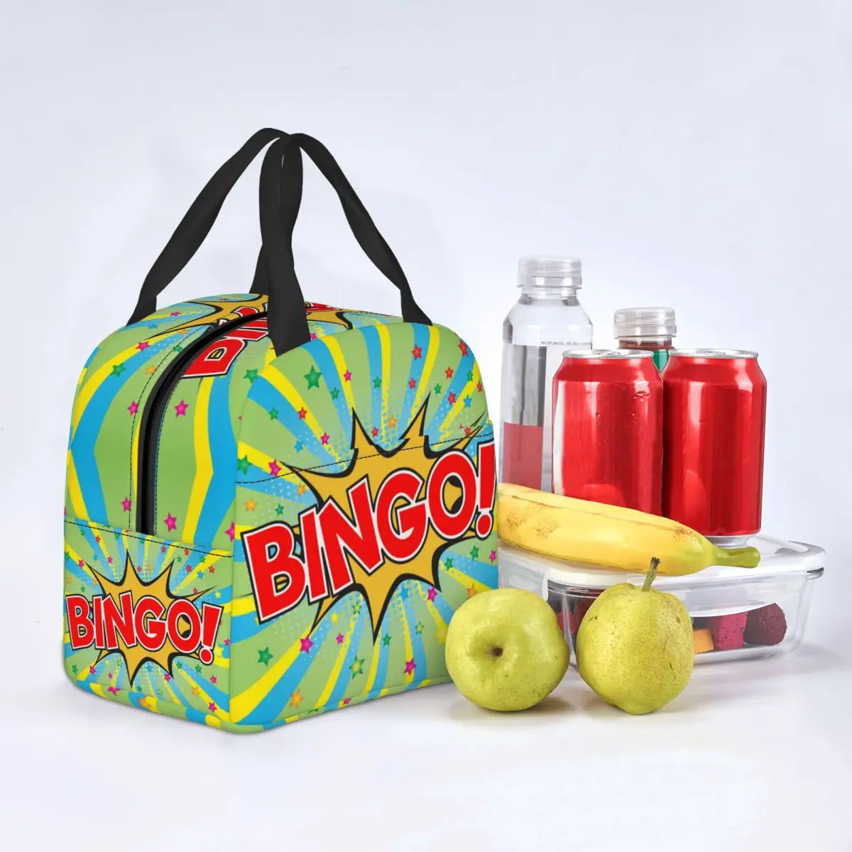 Sac à lunch isotherme étanche Bingo Game pour femmes et enfants, glacière thermique, boîte à lunch pour l\'école, la plage, le camping, les sacs