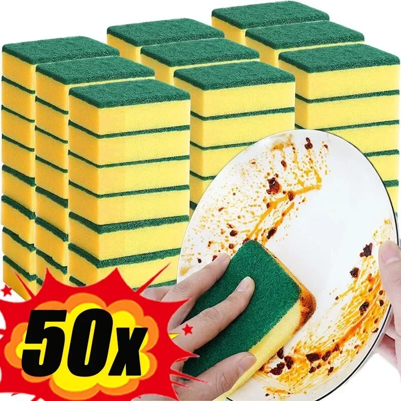 Wholesale Highly Absorbent Double-sided Sponge Magic Clean Pot Rust Stain Sponges Cleaning Brush Kitchen Grease Cleaner Tools