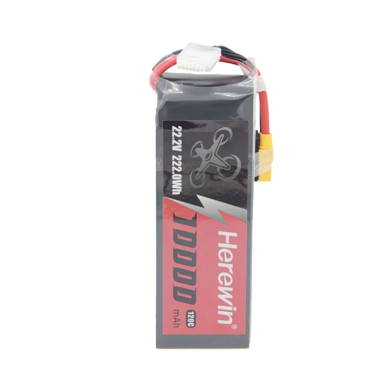 Herewin Hot Sell Long Range Battery Reliable F-Volt 22.2V 6S 10000mAh 100C Lightweight Perfect for FPV Flying LiPo Battery