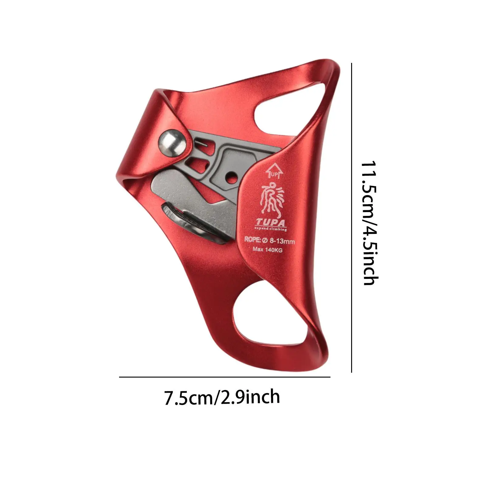 Ascending Chest Clamp Outdoor Rope Climbing Accessory with Safety Grip for Climbing Gear and Tree Climbing Harness