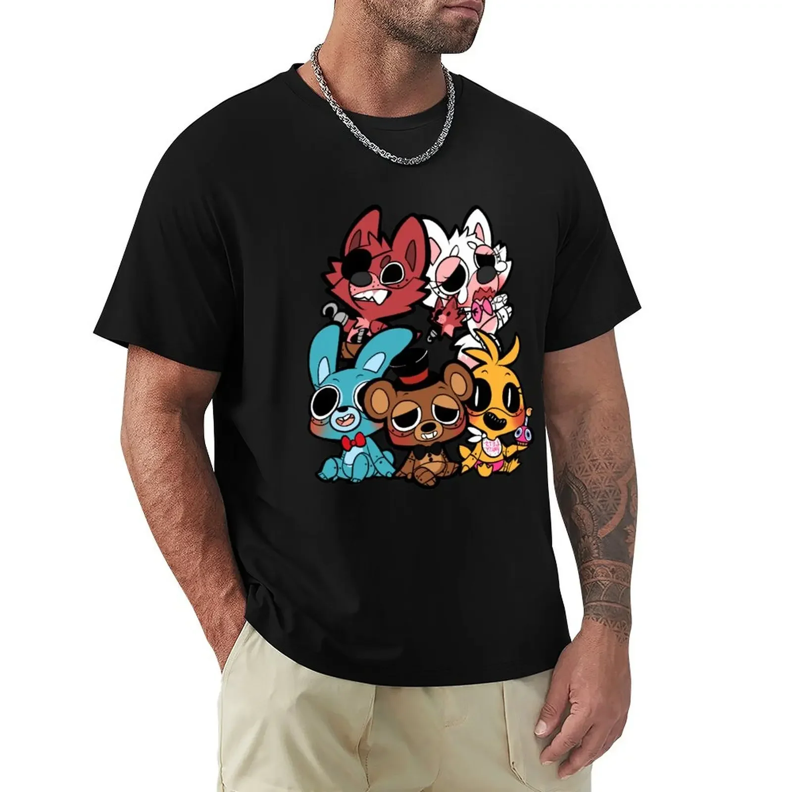 

Five nights at cutie's 2 T-shirt blanks blacks mens big and tall t shirts