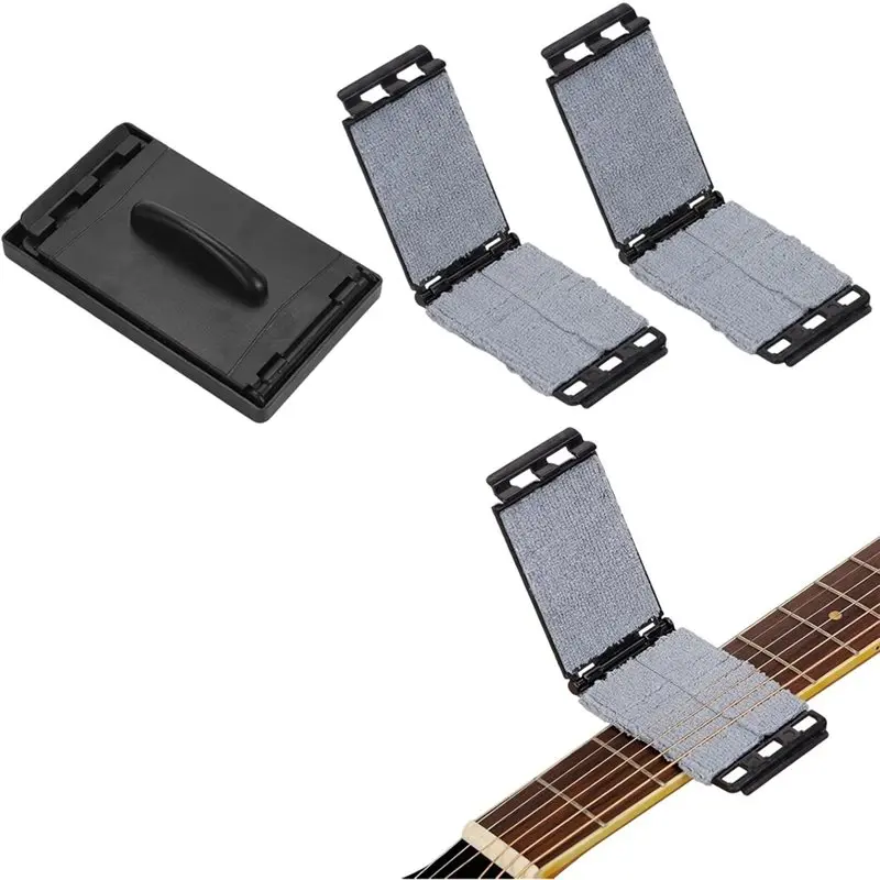 

B48B-Fret Floss Set(4Pcs), For Guitar String Scrubber Cleaner Tool For Fingerboard Maintenance Cleaning For Guitar Ukulele 1Set
