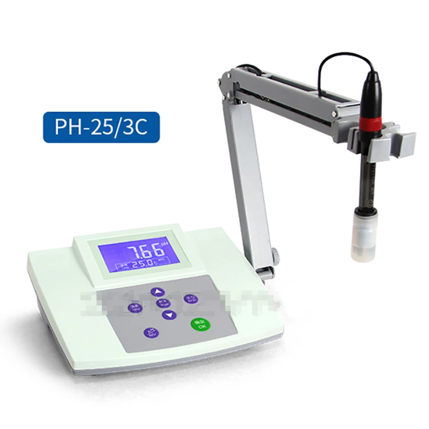 110/220V Digital Display Bench Acidity Meter Desktop PH/MV/Temp Tester Meter Acidity Meter Laboratory Water Quality Analyzer