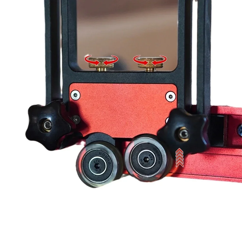 Abrazadera de mesa de sierra, rodillo prensatelas para carpintería, rueda Flexible de PU, Sierra de mesa Circular eléctrica, tablero de plumas, herramientas auxiliares de seguridad