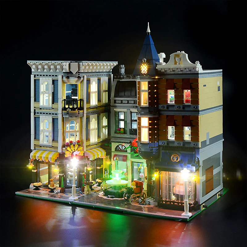 Diy LED Light Kit For LEGO 10255 Assembly Square (Only LED Light,Without Blocks Model )