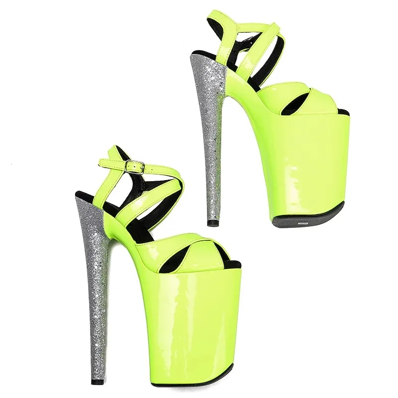 LAIJIANJINXIA PU Uppre New Color High Heel Sandals 23cm /9inch Sexy Model Show Shoes And Pole Dancing Shoes 006